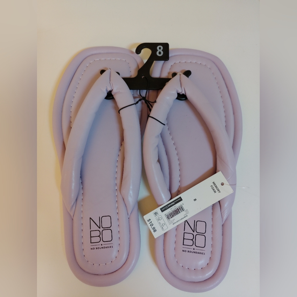 No Boundaries Flip Flop Lot in Lavender, Mint, Black, and White - Picture 3 of 5